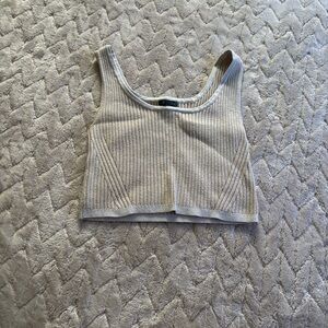 Wild Fable Ribbed Knit Crop Top - Cream